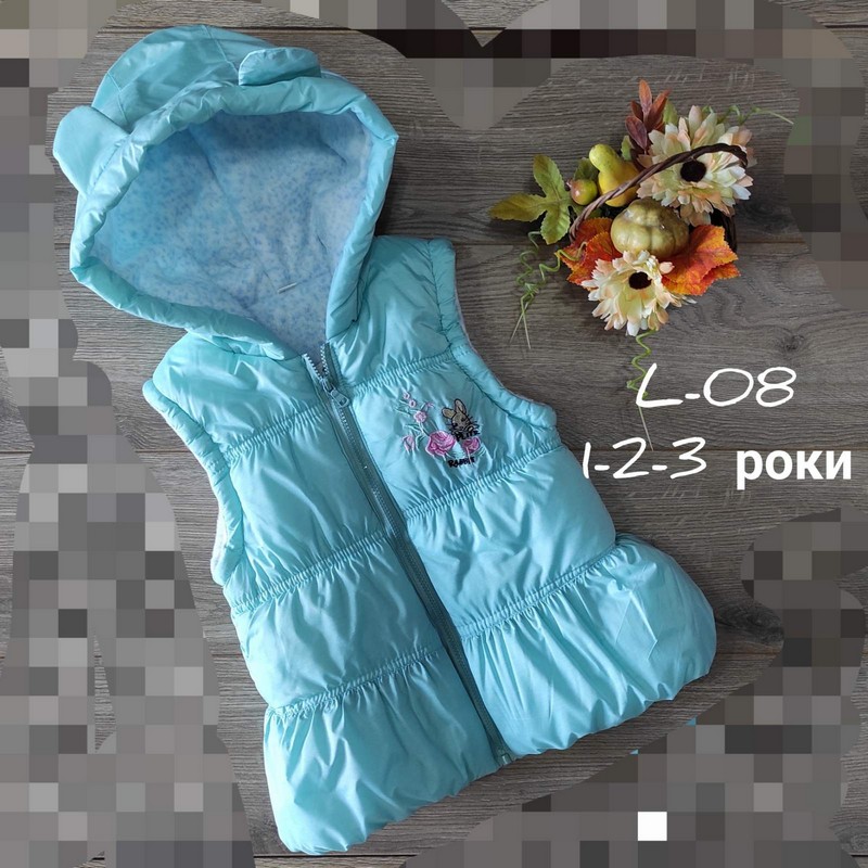 Безрукавка детская 3 шт плащёвка/синтепон (1-3 года) MiLi_L-08b
