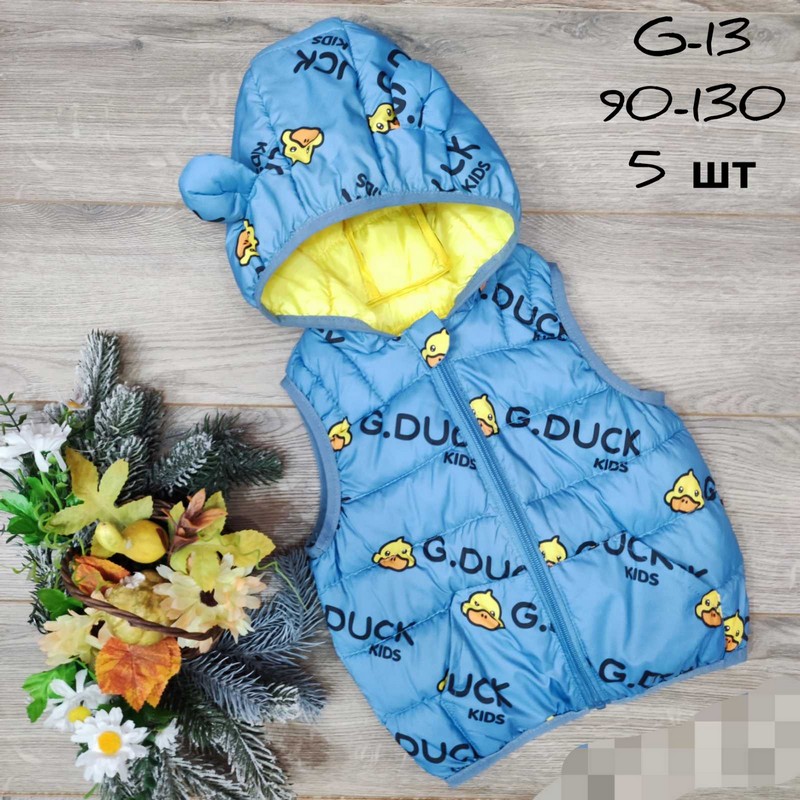 Безрукавка детская 5 шт плащёвка/синтепон (90-130 см) MiLi_G-13a