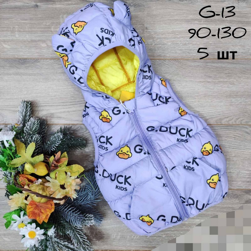 Безрукавка детская 5 шт плащёвка/синтепон (90-130 см) MiLi_G-13c