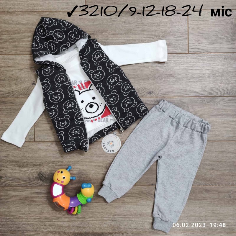Костюм 3-ка для младенцев 4 шт двунить (9-24 мес) MiLi_3210a