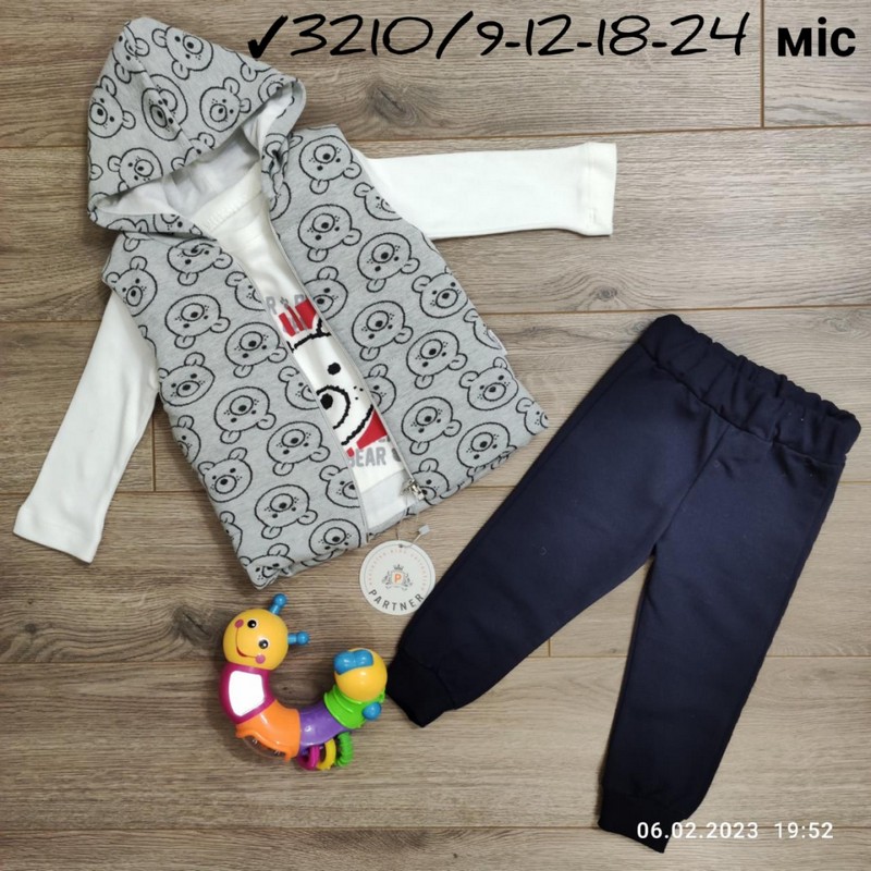 Костюм 3-ка для младенцев 4 шт двунить (9-24 мес) MiLi_3210d