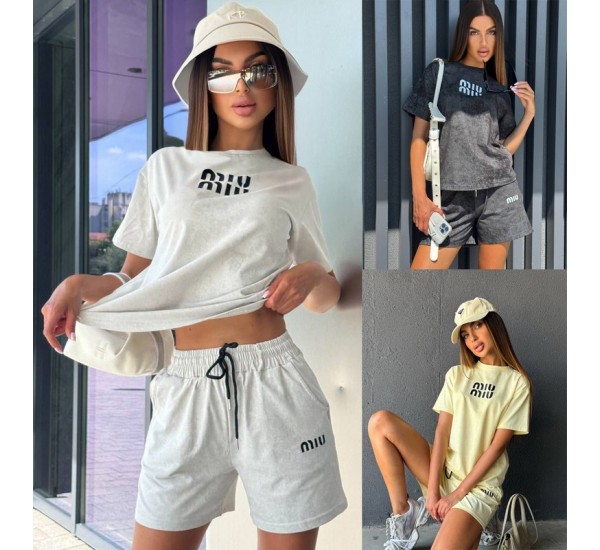 Костюм жіночий MiuMiu (S-M) коттон 2 шт ML667_020708