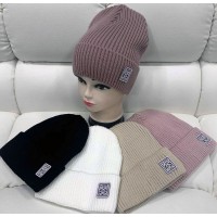 Шапка жіноча 5 шт (норма) в'язка/фліс ML903_110995