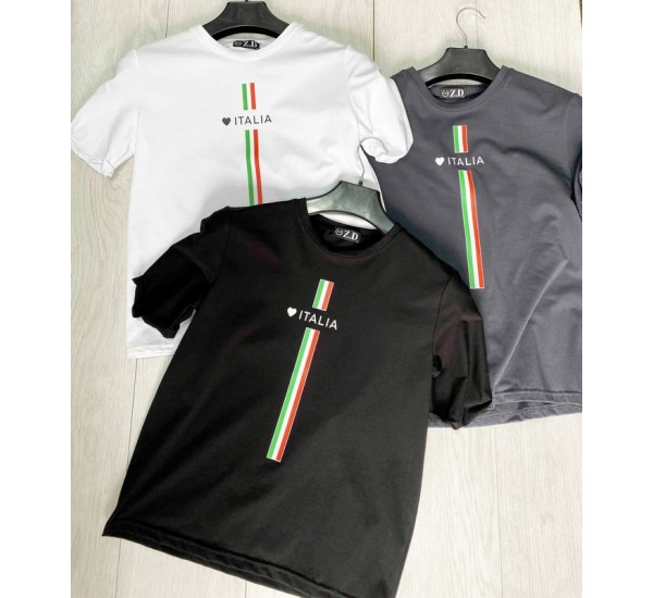 Футболка унисекс Italia (S-XXL) коттон 5 шт ML667_120601