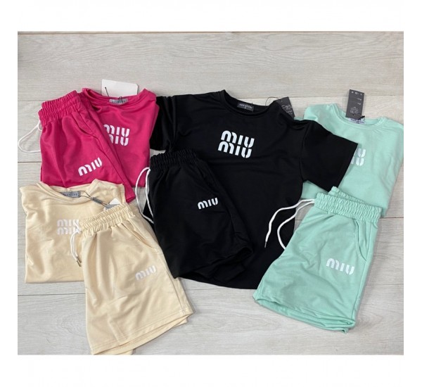 Костюм жіночий MiuMiu (S-M) коттон 2 шт ML667_150610