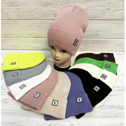 Шапка жіноча 5 шт (норма) в'язка/фліс ML903_151021