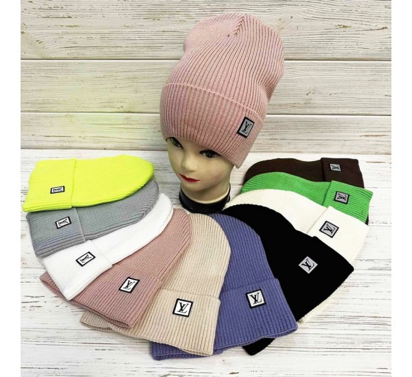 Шапка жіноча 5 шт (норма) в'язка/фліс ML903_151021