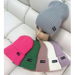 Шапка жіноча 5 шт (норма) в'язка/фліс ML903_151022