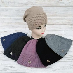 Шапка жіноча 5 шт (норма) в'язка/фліс ML903_151023