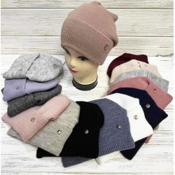 Шапка жіноча 5 шт (норма) в'язка/фліс ML903_151025