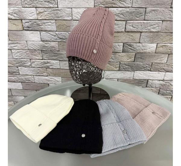 Шапка жіноча 5 шт (норма) в'язка/фліс ML903_151028