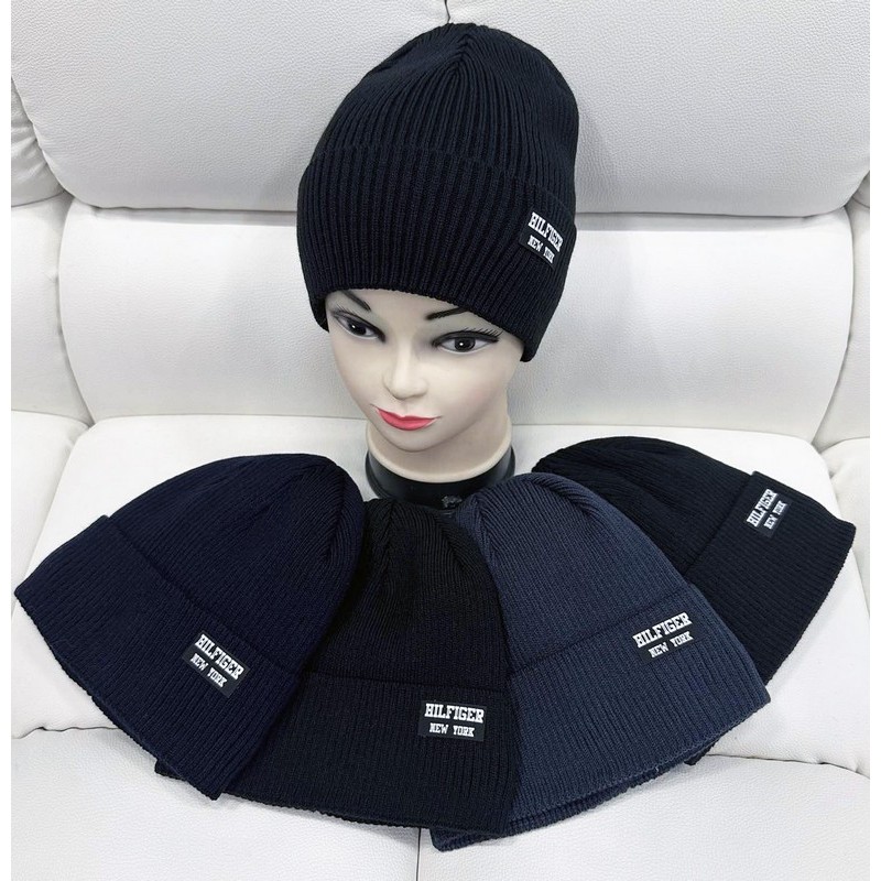 Шапка мужская 5 шт (норма) вязка/флис ML903_151003