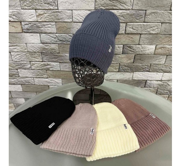 Шапка жіноча 5 шт (норма) в'язка/фліс ML903_151030