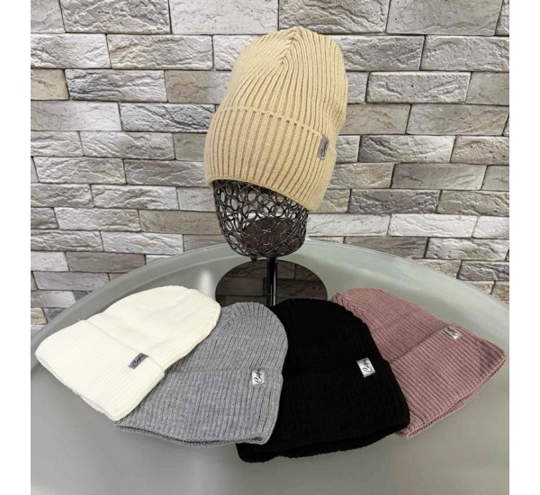 Шапка жіноча 5 шт (норма) в'язка/фліс ML903_151034