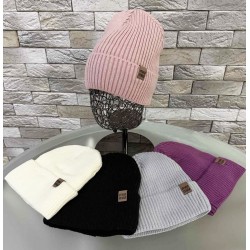 Шапка жіноча 5 шт (норма) в'язка/фліс ML903_151035