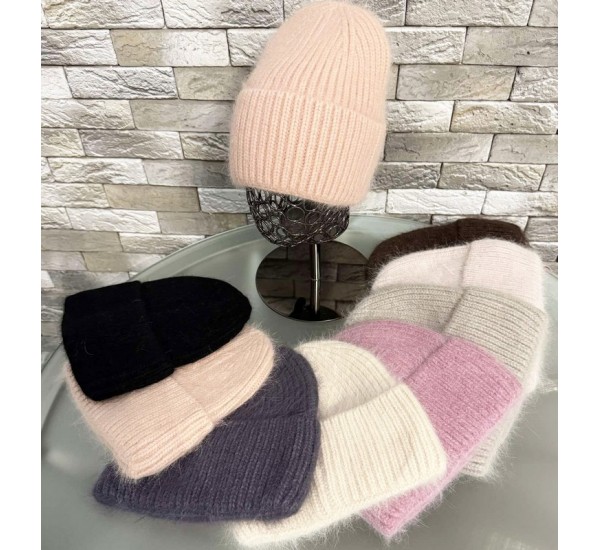 Шапка жіноча 5 шт (норма) ангора ML903_151046