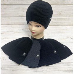 Шапка мужская 5 шт (норма) вязка/флис ML903_151005