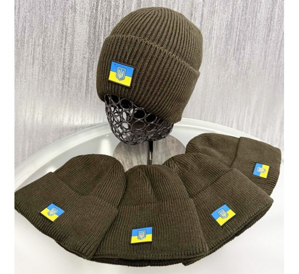 Шапка мужская 5 шт (норма) вязка/флис ML903_151050