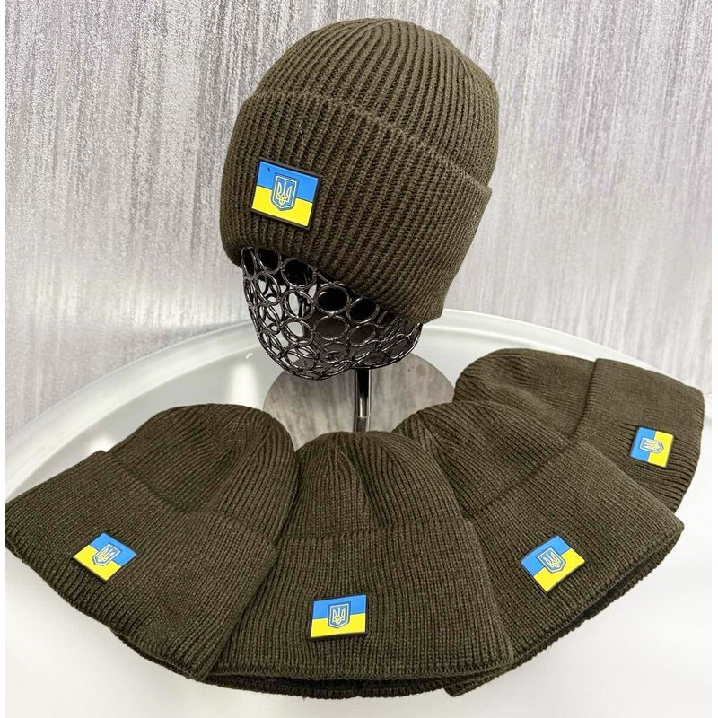 Шапка мужская 5 шт (норма) вязка/флис ML903_151050