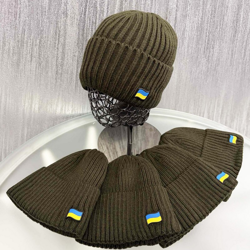 Шапка мужская 5 шт (норма) вязка/флис ML903_151051