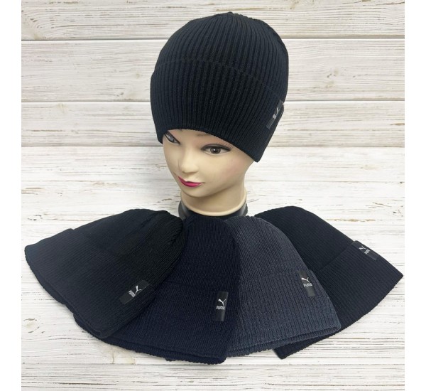 Шапка мужская 5 шт (норма) вязка/флис ML903_151006