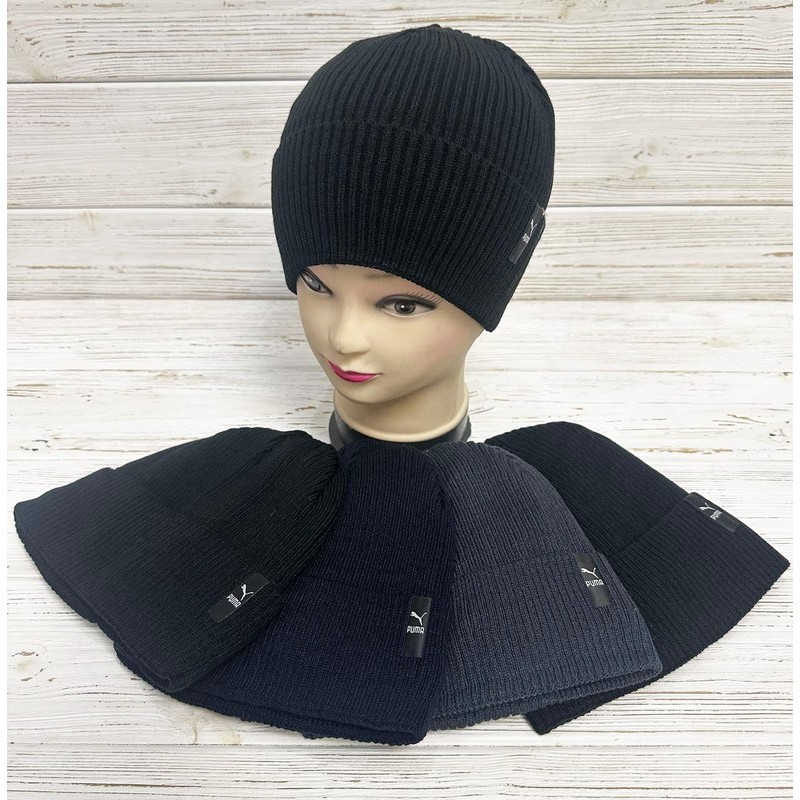 Шапка мужская 5 шт (норма) вязка/флис ML903_151006