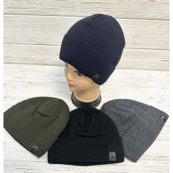 Шапка мужская 5 шт (норма) вязка/флис ML903_151062