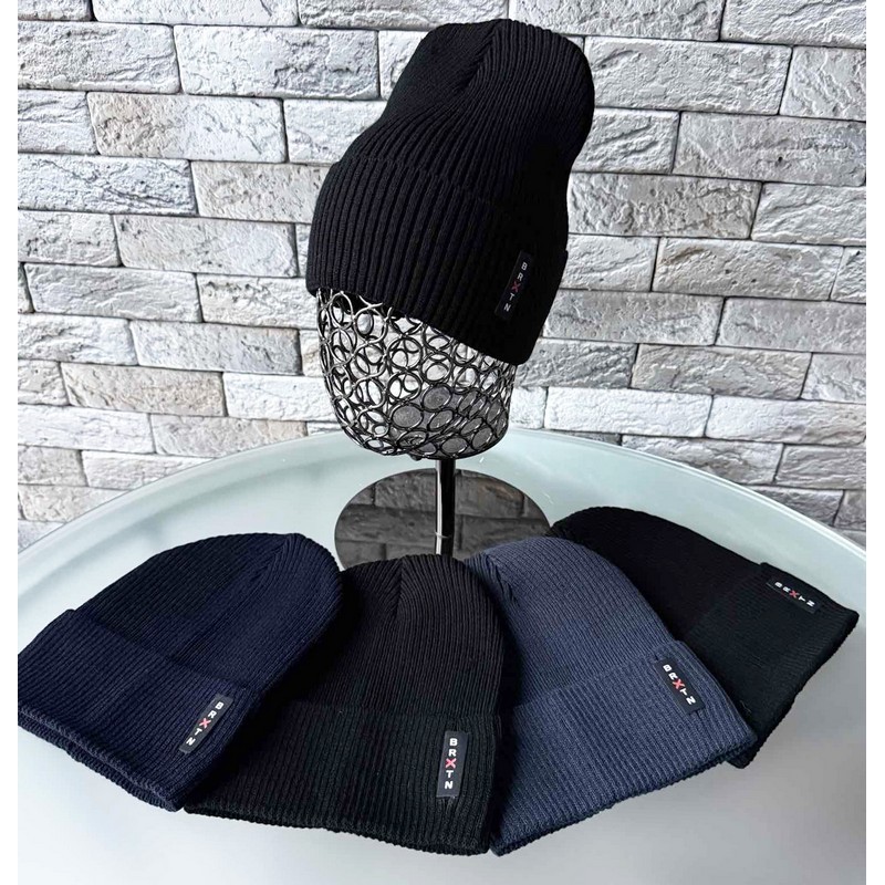 Шапка мужская 5 шт (55-57 р) вязка ML903_151068