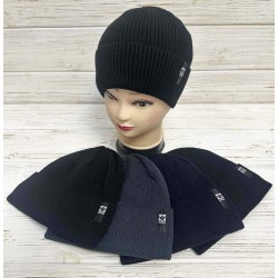 Шапка мужская 5 шт (норма) вязка/флис ML903_151007