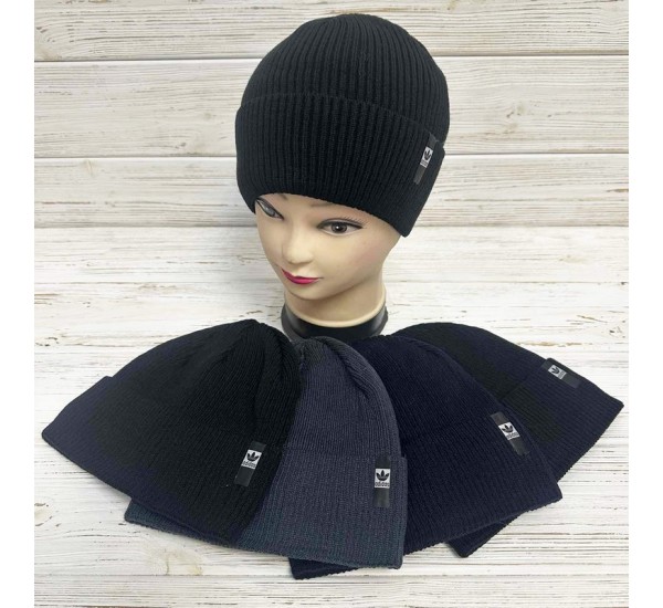 Шапка мужская 5 шт (норма) вязка/флис ML903_151007