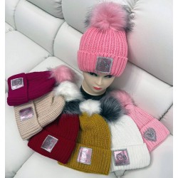 Шапка детская 5 шт (52-54 р) вязка/флис ML903_141036