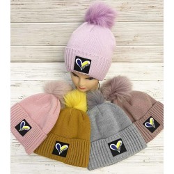 Шапка детская 5 шт (52-54 р) вязка/флис ML903_141037