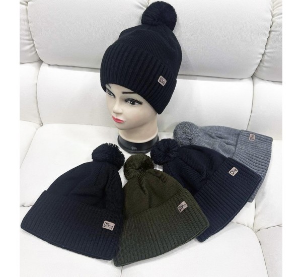 Шапка детская 5 шт (54-55 р) вязка/флис ML903_141061