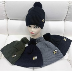 Шапка детская 5 шт (54-55 р) вязка/флис ML903_141063