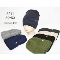 Шапка детская 5 шт (50-52 р) вязка/флис ML903_3741