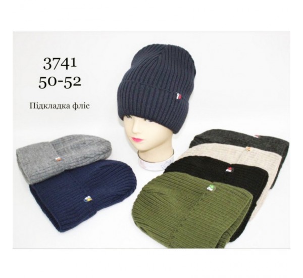 Шапка детская 5 шт (50-52 р) вязка/флис ML903_3741