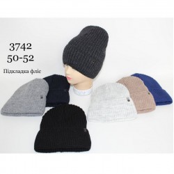 Шапка детская 5 шт (50-52 р) вязка/флис ML903_3742