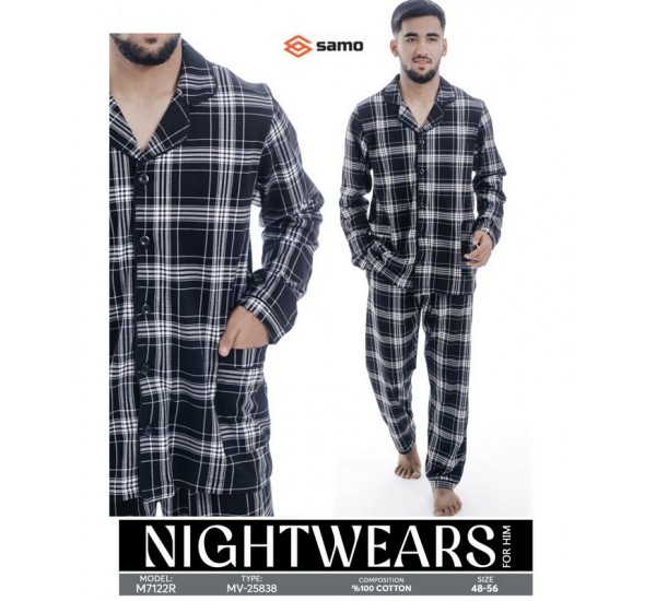 Пижама мужская, хлопок 5 шт (48-56 р) MuK_7122d