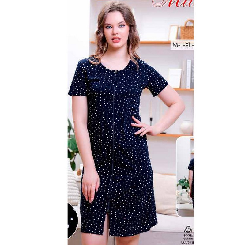 Халат жіночий, бавовна 6 шт (46-56 р) MuK_041110