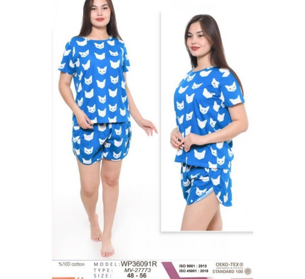 Пижама женская, хлопок 5 шт (48-56 р) MuK_27773