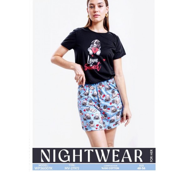 Пижама женская, хлопок 5 шт (48-56 р) MuK_27972