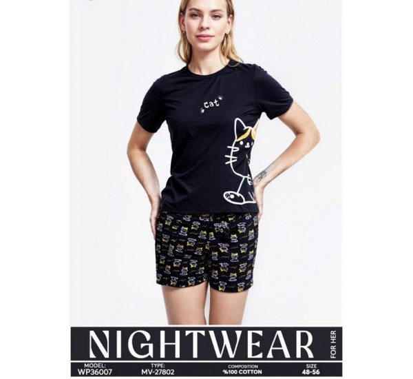 Пижама женская, хлопок 5 шт (48-56 р) MuK_27802