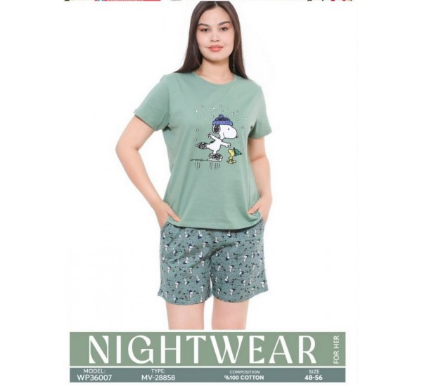 Пижама женская, хлопок 5 шт (48-56 р) MuK_28858