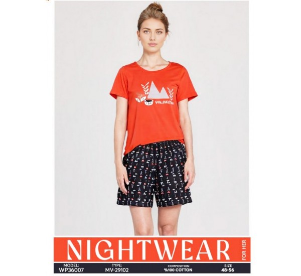 Пижама женская, хлопок 5 шт (48-56 р) MuK_29102