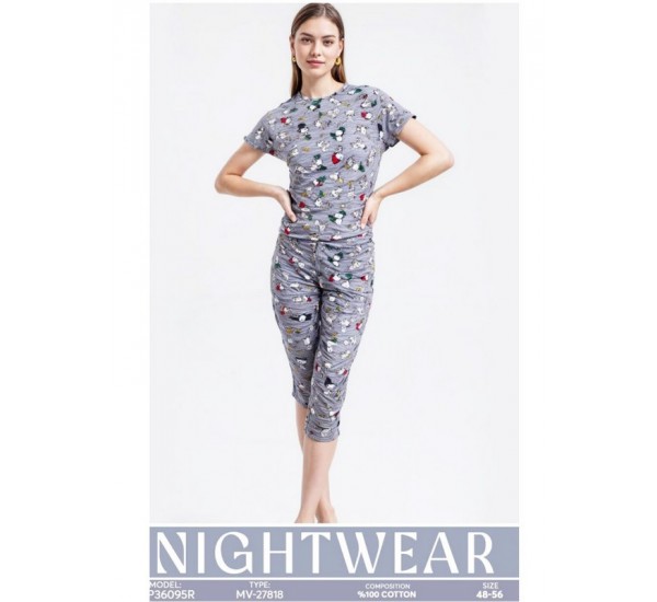 Пижама женская, хлопок 5 шт (48-56 р) MuK_27818