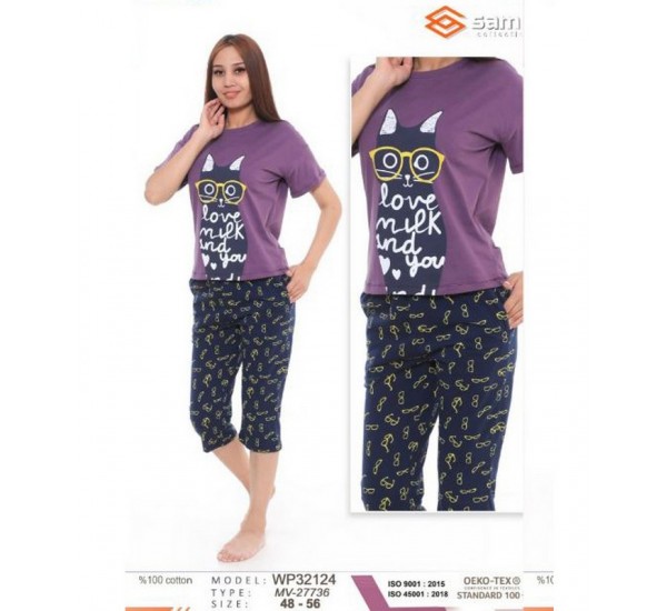 Пижама женская, хлопок 5 шт (48-56 р) MuK_27736