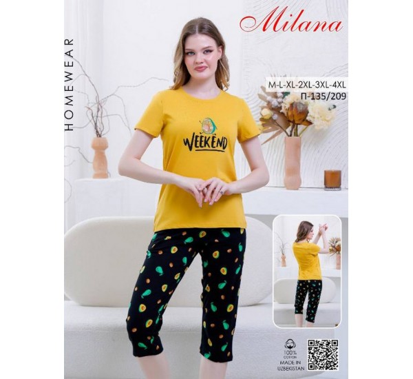 Пижама женская, хлопок 6 шт (M-4XL) MuK_135/209