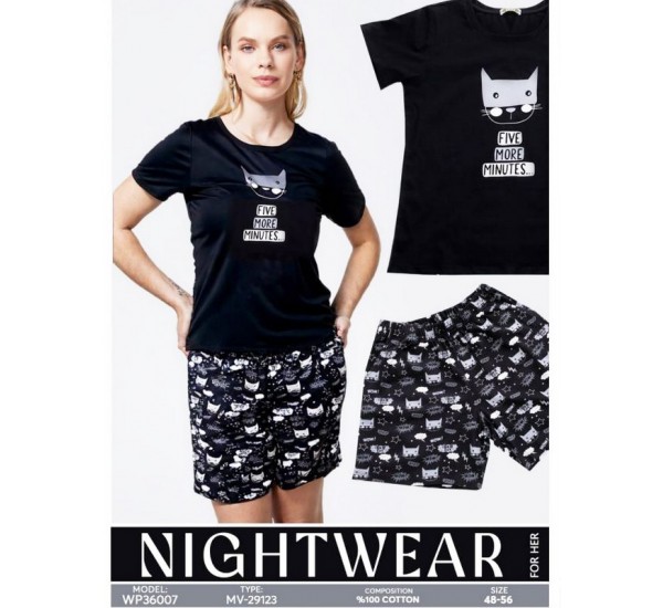 Пижама женская, хлопок 5 шт (48-56 р) MuK_29123