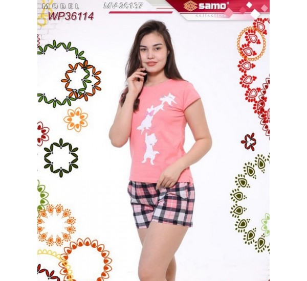 Пижама женская, хлопок 5 шт (48-56 р) MuK_26137