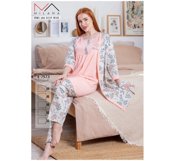 Піжама 3-ка жіноча, бавовна 5 шт (44-52 р) MuK_7573